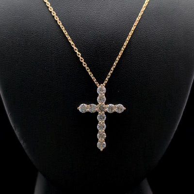 CROSS PENDANT 14KY FG VS2 CVD DIA 1.69CTS