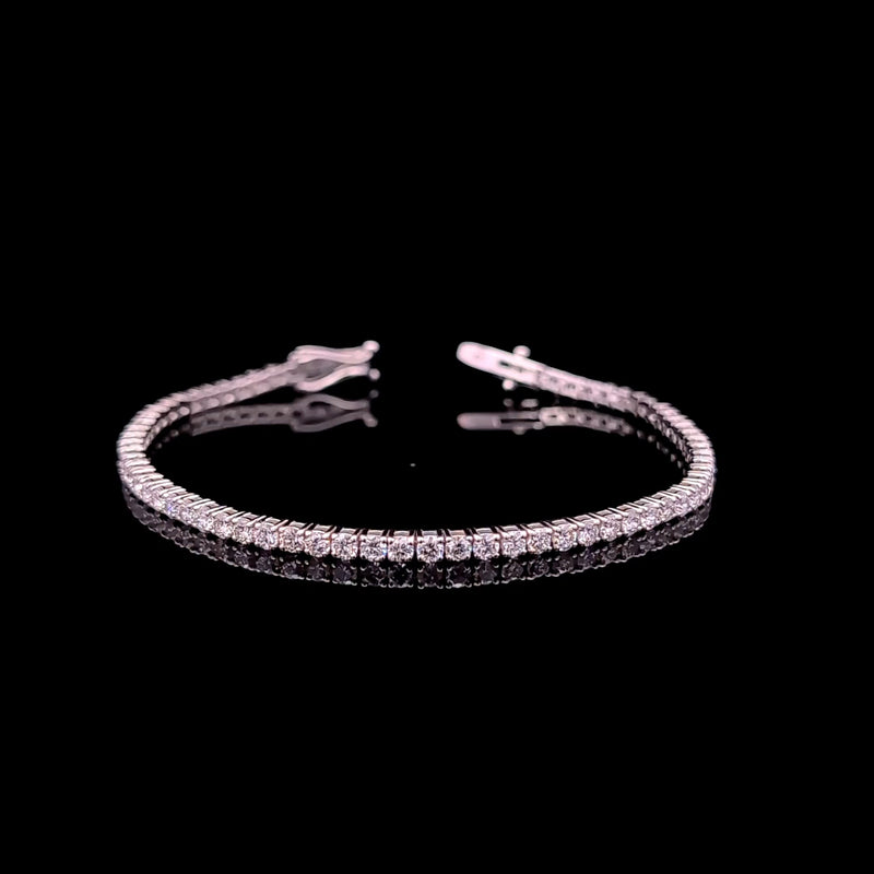 TENNIS BRACELET 14KW FG VS2 CVD DIA 3.74CTS