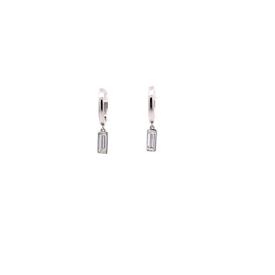 DROP HOOP EARRING 14KW FG VS CVD DIA 0.59CTS