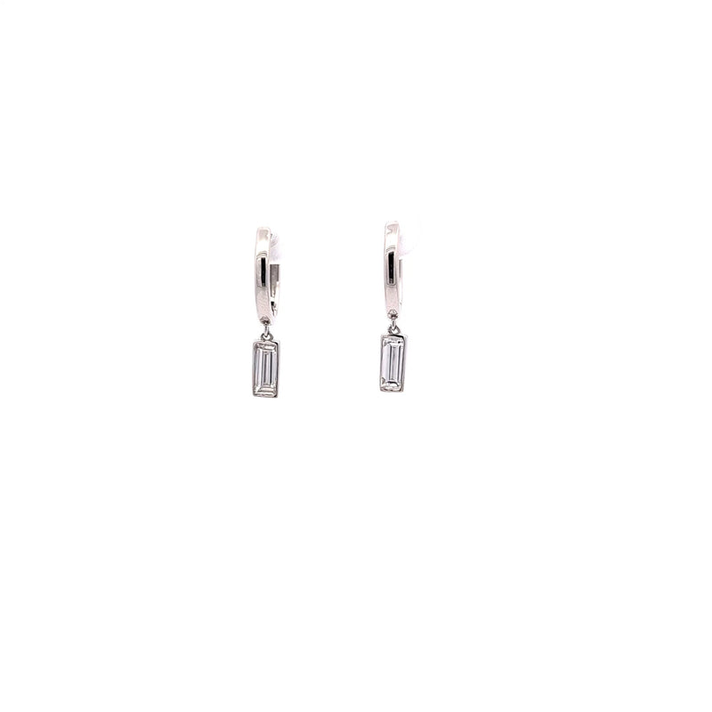 DROP HOOP EARRING 14KW FG VS CVD DIA 0.59CTS
