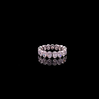 OVAL ETERNITY BAND 14KW FG VS1 CVD DIA 3.41CTS