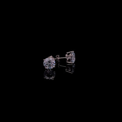BASKET STUD EARRING 14KW DE VS2 HPHT DIA 3.06CTS