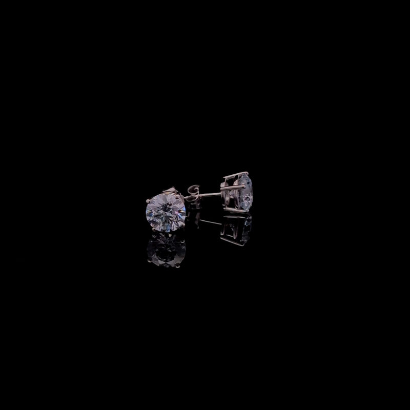 BASKET STUD EARRING 14KW DE VS2 HPHT DIA 3.06CTS