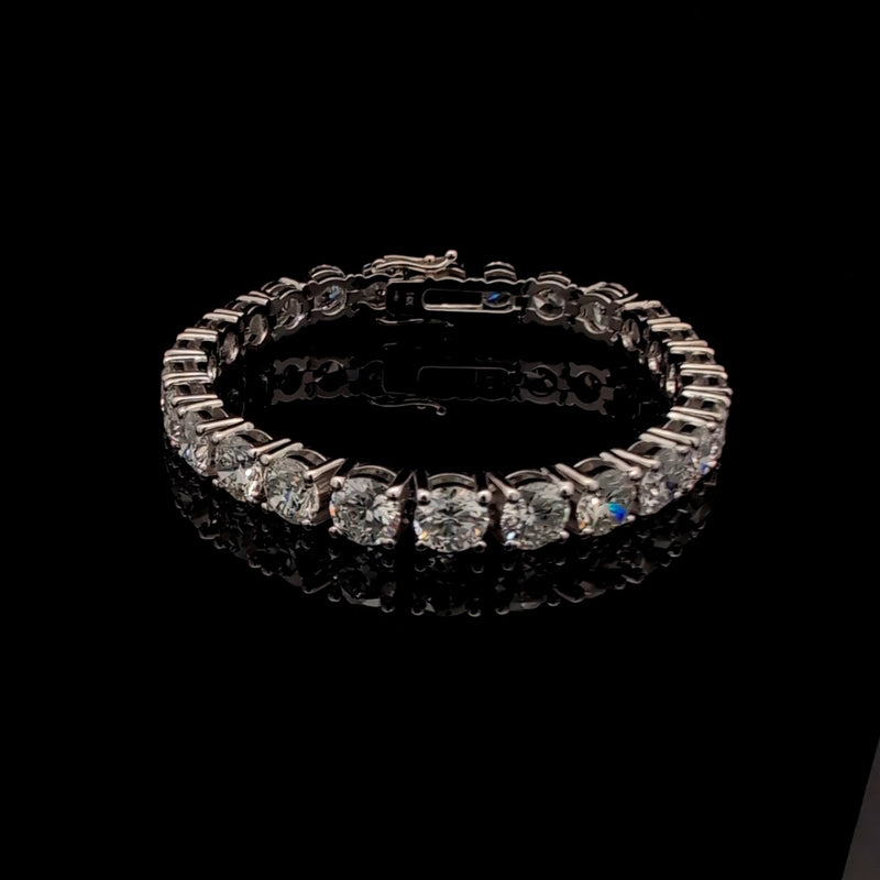 TENNIS BRACELET 14KW FG VS2 CVD DIA 28.54CTS