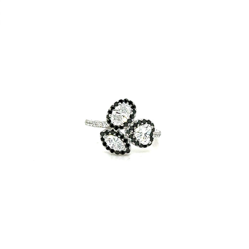 FANCY RINGS 14KW EF/BLACK VS1 HPHT DIA 1.61CTS