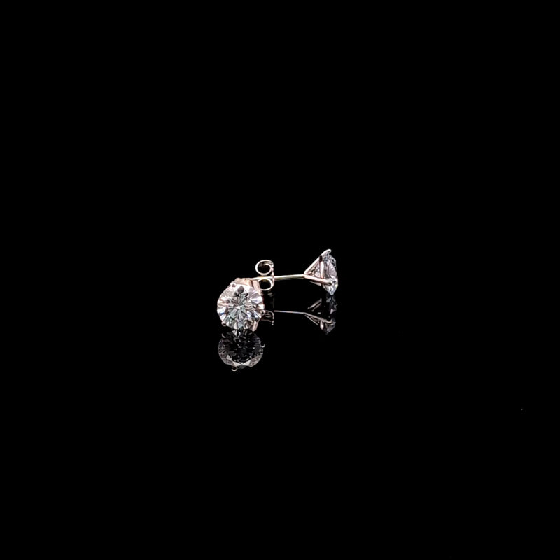 MARTINI STUD EARRINGS 14KW DE VS2 HPHT DIA 2.55CTS