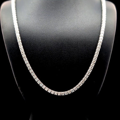 TENNIS NECKLACE 14KW EF VS2 HPHT DIA 6.92CTS