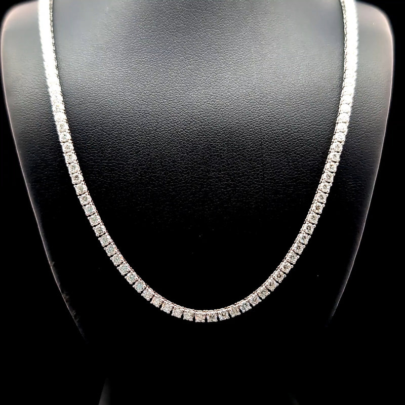 TENNIS NECKLACE 14KW EF VS2 HPHT DIA 6.92CTS