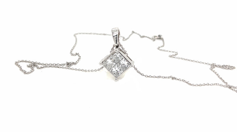 SOLITAIRE PENDANTS 14KW F VS1 HPHT DIA 1.76CTS