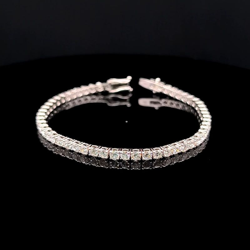 TENNIS BRACELET 14KW FG VS2 CVD DIA 7.03 CTS