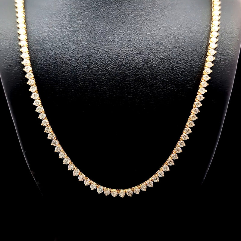 TENNIS NECKLACE 14KY EF VS2 HPHT DIA 7.33CTS