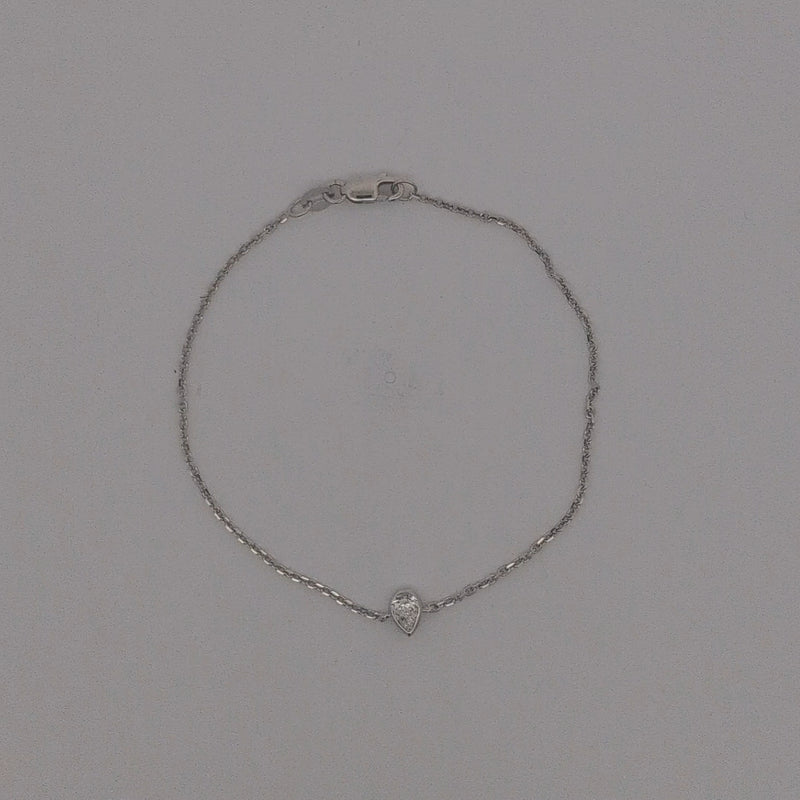 SOLITAIRE BRACELET 14KW EF VS1 HPHT DIA 0.25CTS