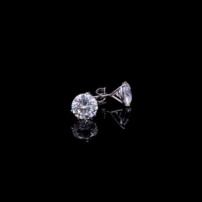 MARTINI STUD EARRINGS 14KW FG VS2 CVD DIA 6.09CTS