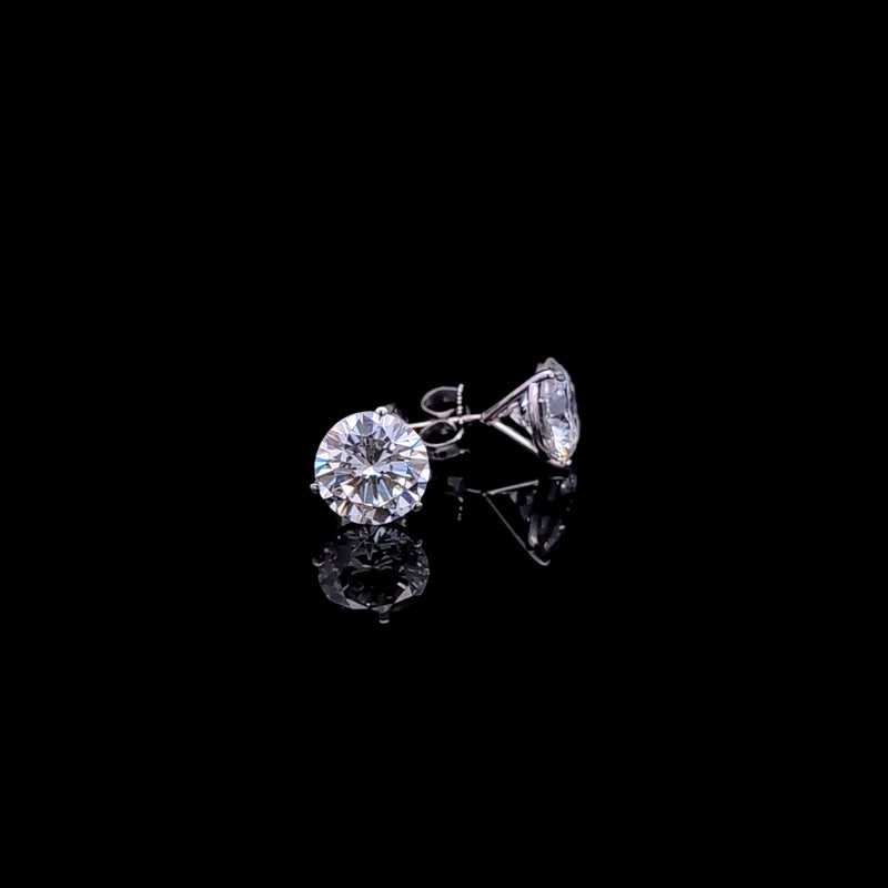 MARTINI STUD EARRINGS 14KW FG VS2 CVD DIA 6.09CTS