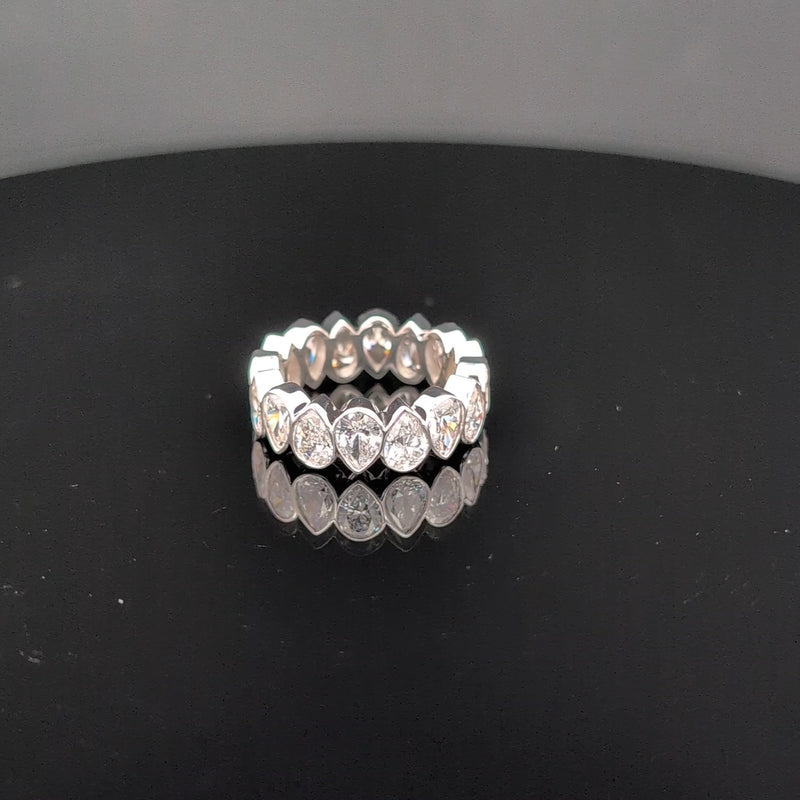 PEAR ETERNITY BAND 14KW EF VS1 HPHT DIA 3.62CTS