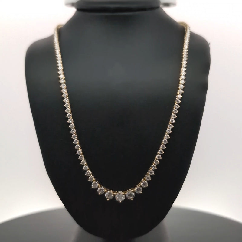 (0.35CT) RIVIERA NECKLACE 14KY EF VS2 HPHT DIA 7.75CTS