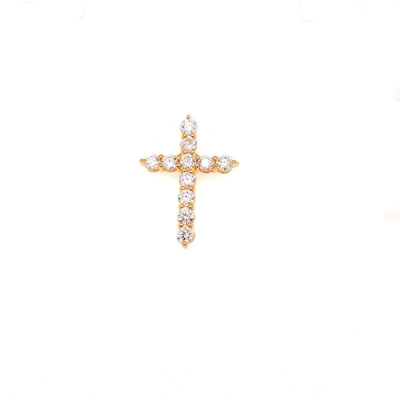 CROSS PENDANT PENDANTS 14KY FG VS2 CVD DIA 1.72CTS