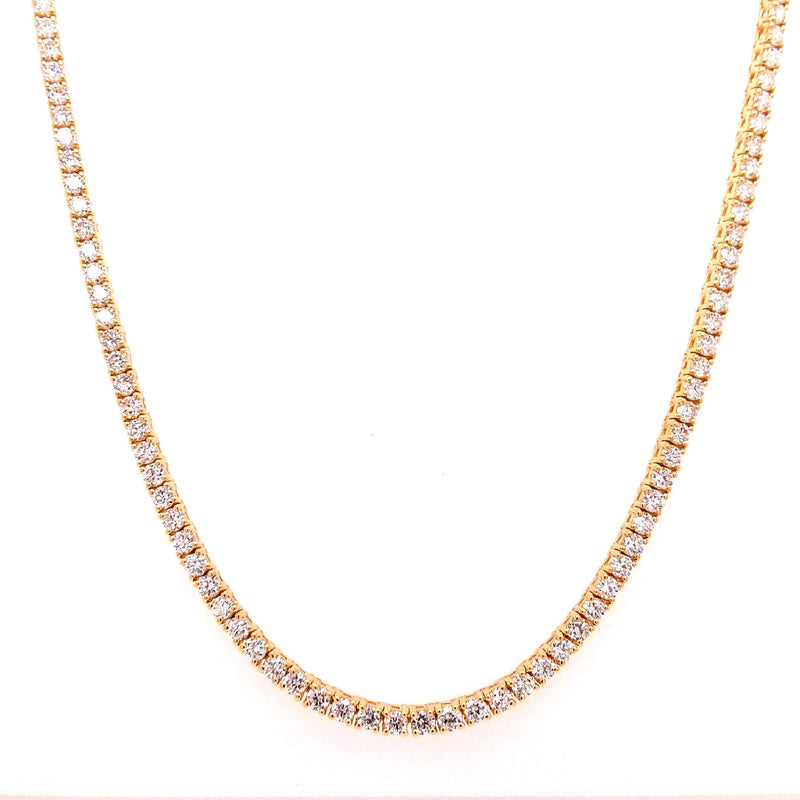 TENNIS NECKLACE 14KY FG VS2 CVD DIA 6.38CTS