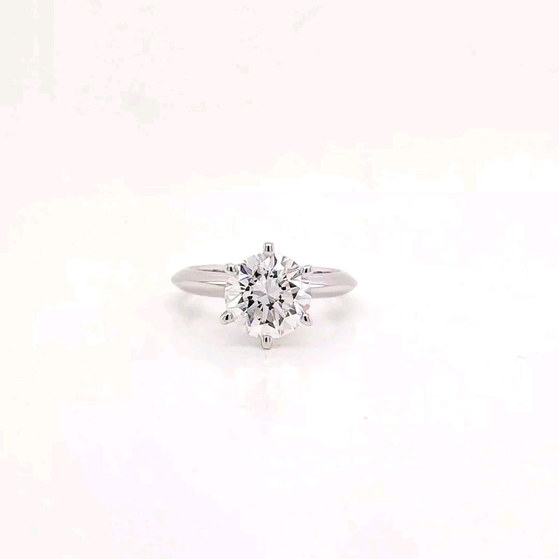 SOLITAIRE RING 14KW FG VS2 CVD DIA 2.12CTS