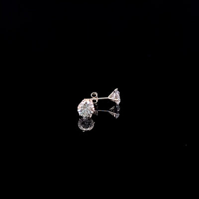 MARTINI STUD EARRINGS 14KW DE VS2 HPHT DIA 2.03CTS
