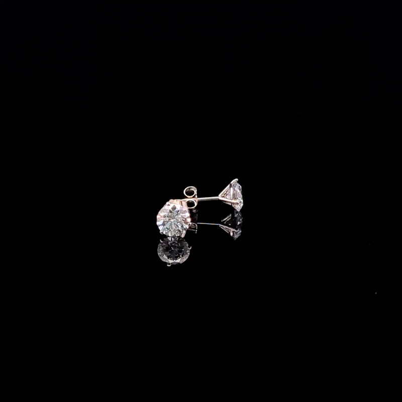MARTINI STUD EARRINGS 14KW DE VS2 HPHT DIA 2.03CTS