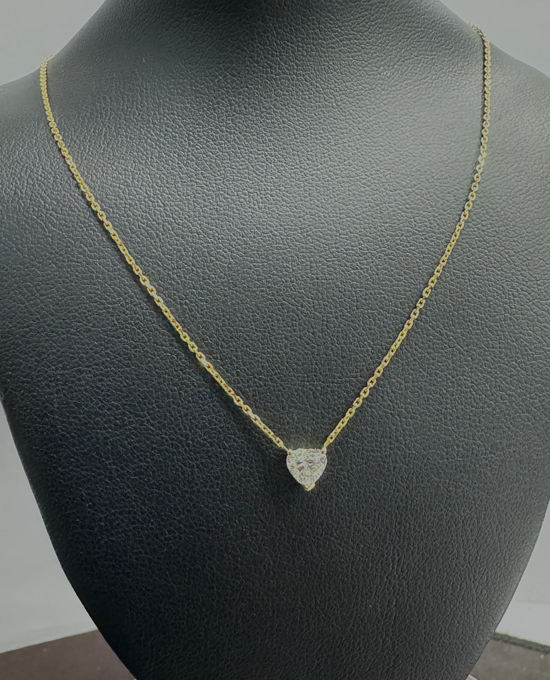 SOLITAIRE PENDANTS 14KY EF VS1 HPHT DIA 0.52CTS