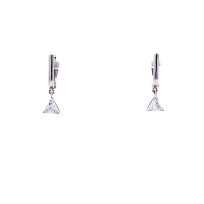 DROP HOOPS EARRING 14KW E VS1 HPHT DIA 1.00CTS