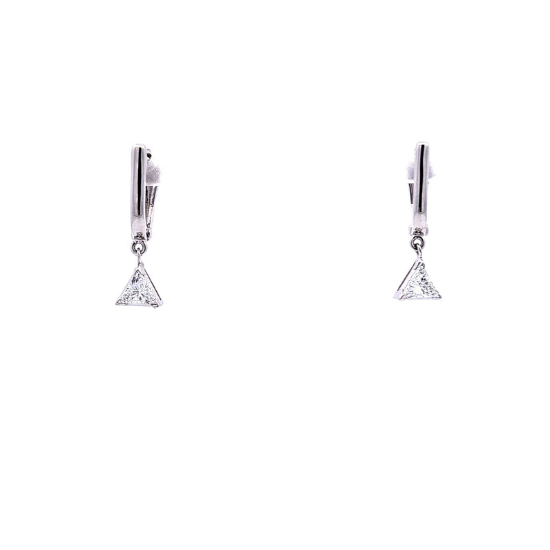 DROP HOOPS EARRING 14KW E VS1 HPHT DIA 1.00CTS