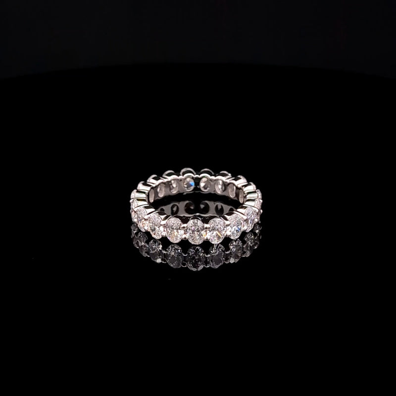 OVAL ETERNITY RING 14KW EF VS1 HPHT DIA 3.84 CTS