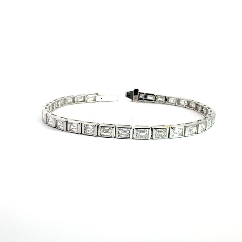 E-W TENNIS BRACELET 14KW FG VS1 CVD DIA 7.3CTS