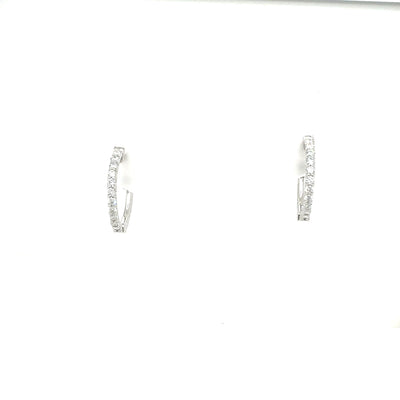 HOOPS EARRINGS 14KW EF VS2 HPHT DIA 0.46CTS