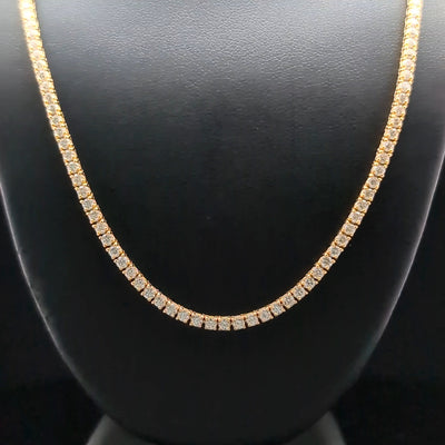 TENNIS NECKLACE 14KY FG VS2 CVD DIA 5.14CTS