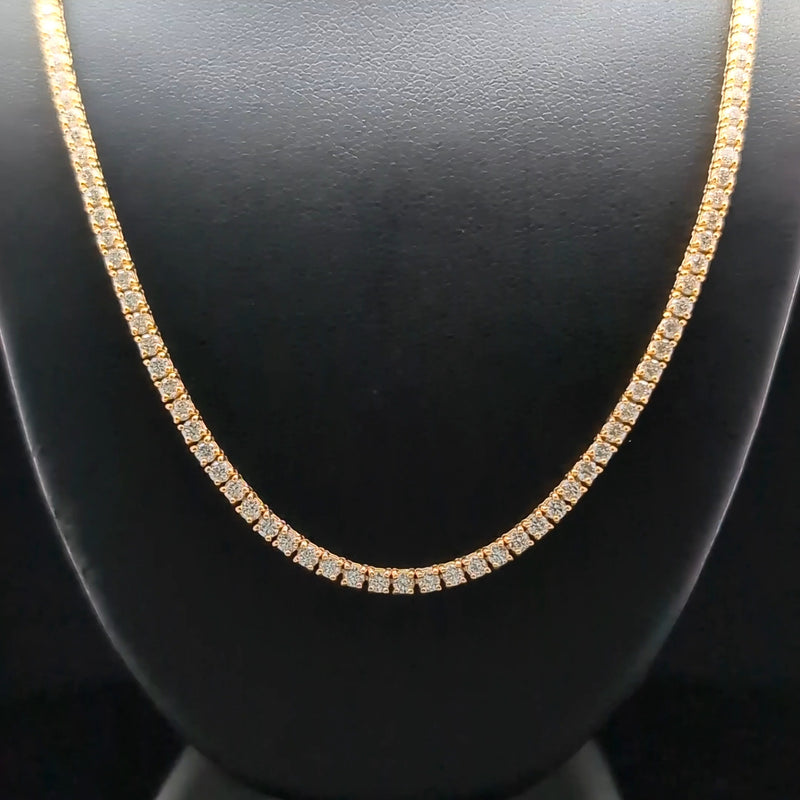 TENNIS NECKLACE 14KY FG VS2 CVD DIA 5.14CTS