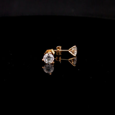 MARTINI STUD EARRINGS 14KY DE VS2 HPHT DIA 1.19CTS