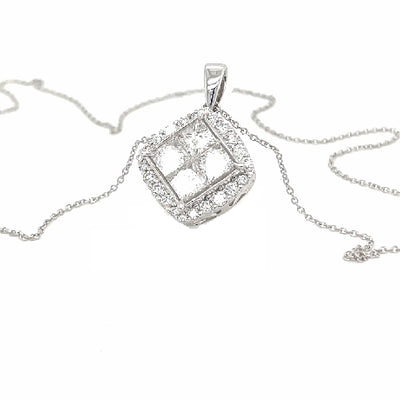 HALO PENDANTS 14KW EF VS HPHT DIA 1.9CTS