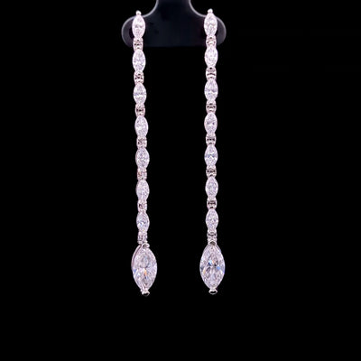 DROP EARRING 14KW F VS1 CVD DIA 5.67CTS