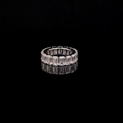 EMERALD ETERNITY BAND 14KW EF VS1 HPHT DIA 11.54CTS