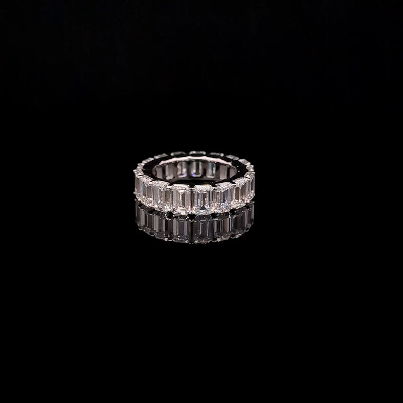 EMERALD ETERNITY BAND 14KW EF VS1 HPHT DIA 11.54CTS