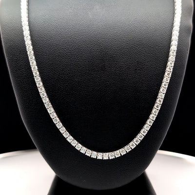 TENNIS NECKLACE 14KW FG VS2 CVD DIA 8.03CTS