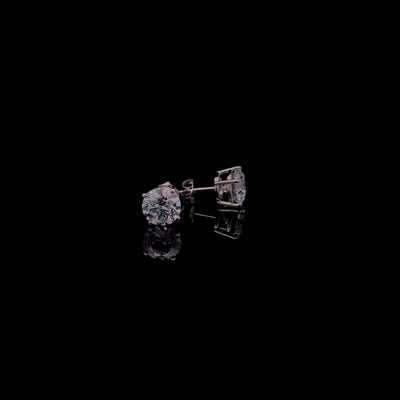BASKET STUD EARRING 14KW DE VS2 HPHT DIA 3.41CTS
