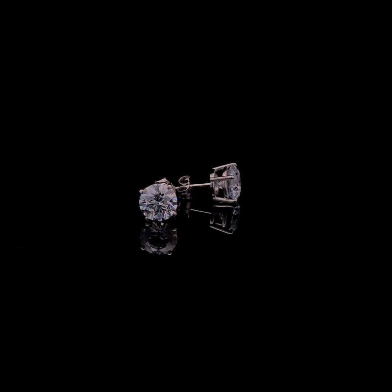 BASKET STUD EARRING 14KW DE VS2 HPHT DIA 3.41CTS