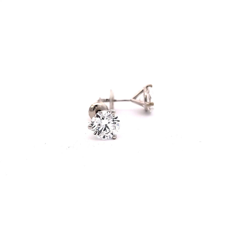 MARTINI STUD EARRING 14KW D VVS2 (IGI) HPHT DIA 3.12CTS