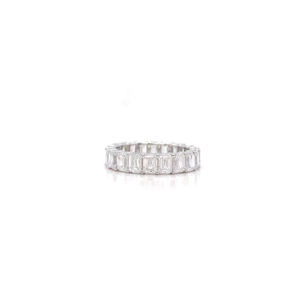 EMERALD ETERNITY BAND 14KW E VS1 HPHT DIA 4.95CTS