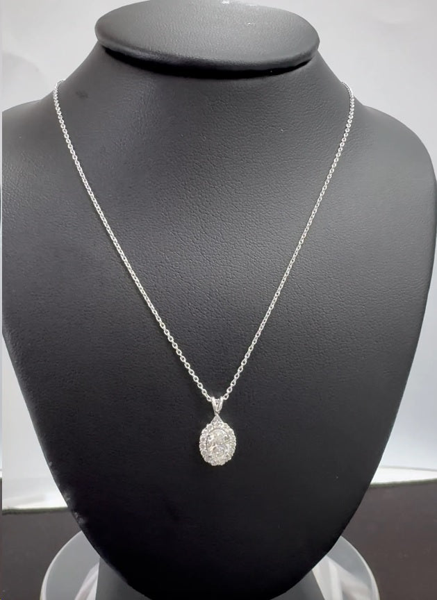 HALO PENDANT 14KW H VS2 HPHT DIA 0.64CTS