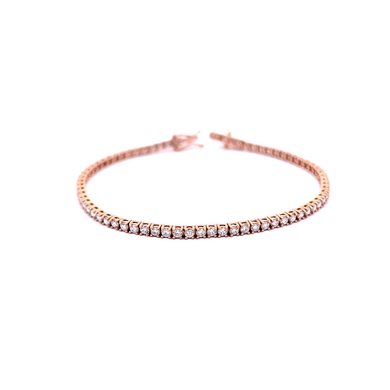 TENNIS BRACELET 14KR EF VS2 HPHT DIA 2.66CTS