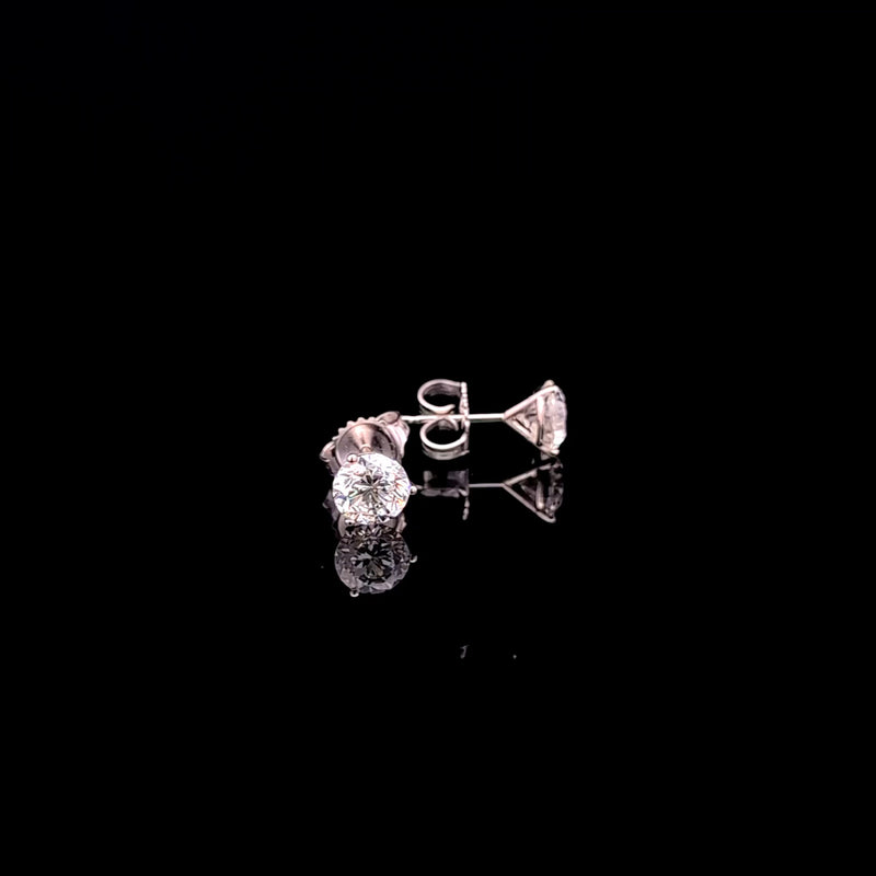 MARTINI STUD EARRINGS 14KW FG VS2 CVD DIA 2.13CTS