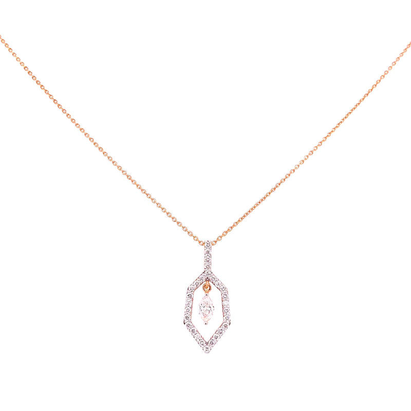 FANCY PENDANTS 14KR EF VS HPHT DIA 0.49CTS