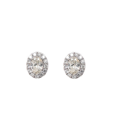 HALO EARRINGS 14KW FG VS CVD DIA 2.16 CTS