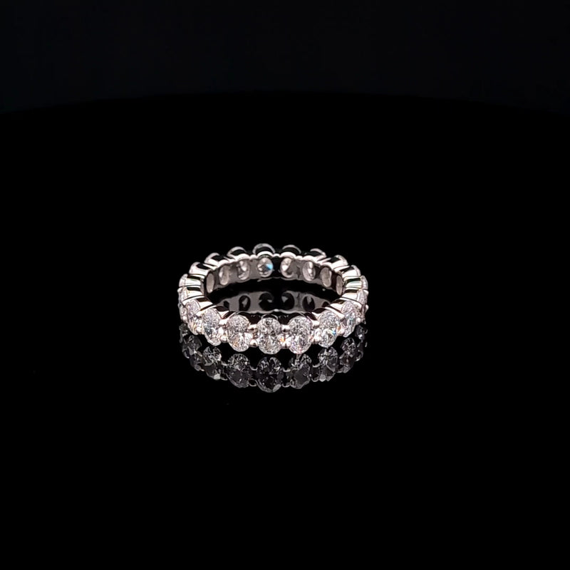 OVAL ETERNITY RING 14KW EF VS1 HPHT DIA 3.83 CTS