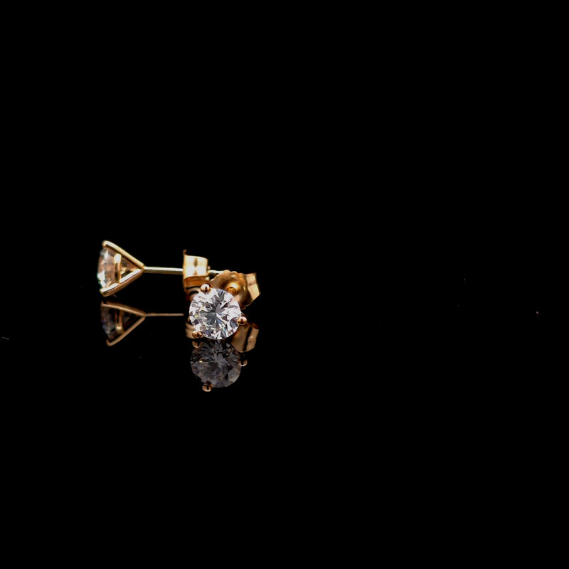 MARTINI STUD EARRINGS 14KY DE VS2 HPHT DIA 1.13CTS